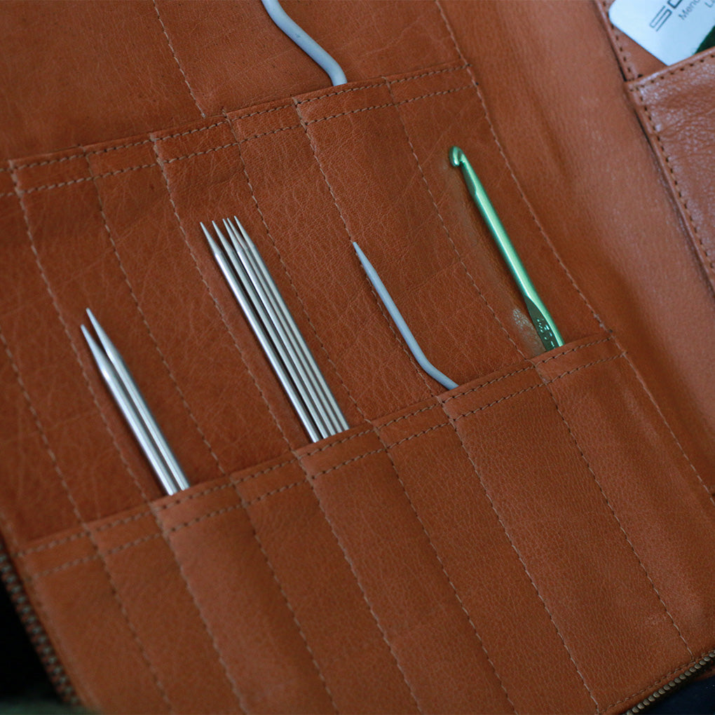 Goteborg  Large Leather Needle Case - Stolen Stitches